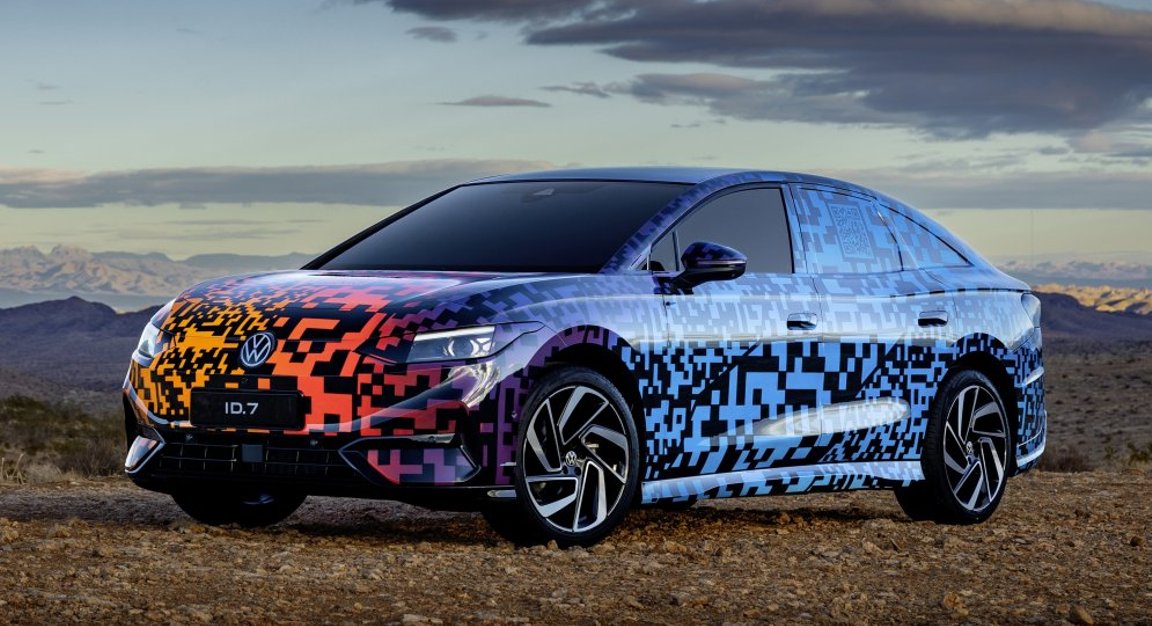 Электромобиль Фольксваген ID.7 с полным зарядом на 700 км